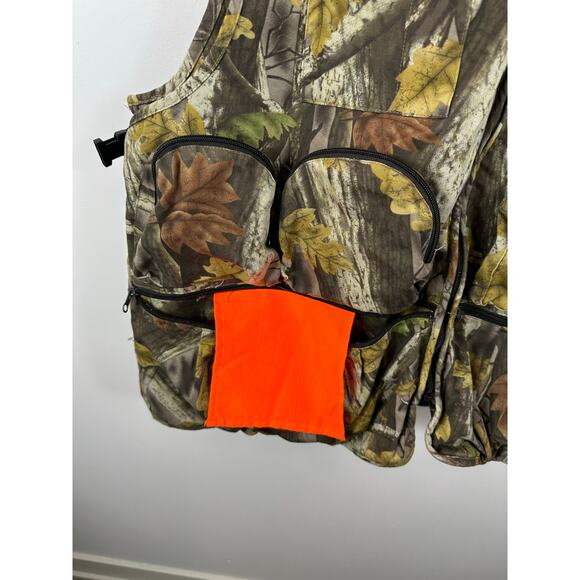 Master Sportsman Camo Hunting Vest Safety Orange Flaps Outdoors XL Bird Pocket - Picture 11 of 12